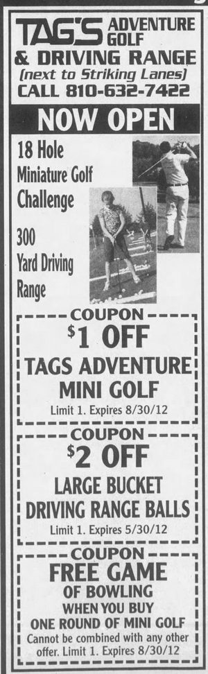 Striking Lanes (Tags Adventure Golf) - May 2012 Ad (newer photo)